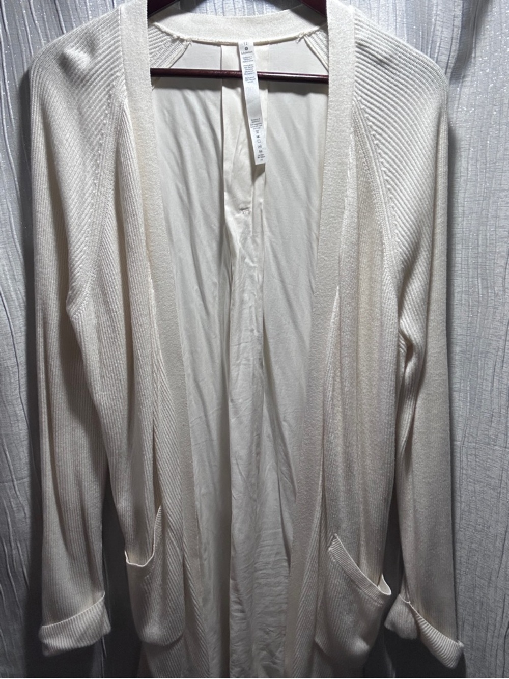lululemon athletica Cream Open-Front Lightweight Cardigan